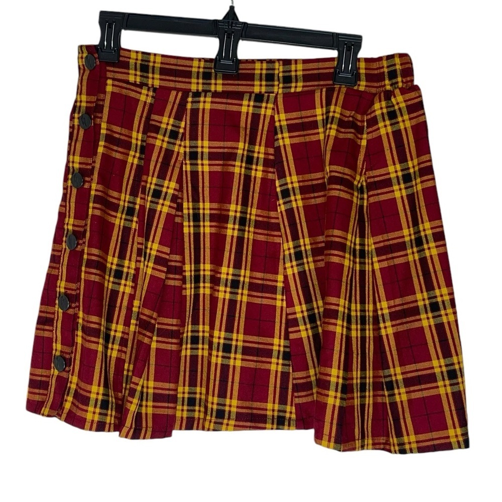 Harry Potter Gryffindor Plaid Skirt. Button front. GUC size XS - Picture 2 of 8